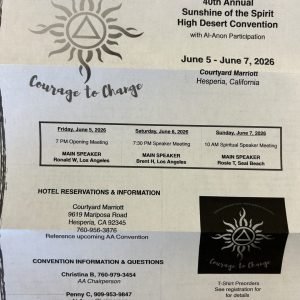 Convention Schedule And Contact Information