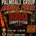 Bbq-Themed Flyer For Palmdale Group Annual Picnic And Bbq Competition, September 12 2026 At Desert Sands Park, Palmdale Ca.